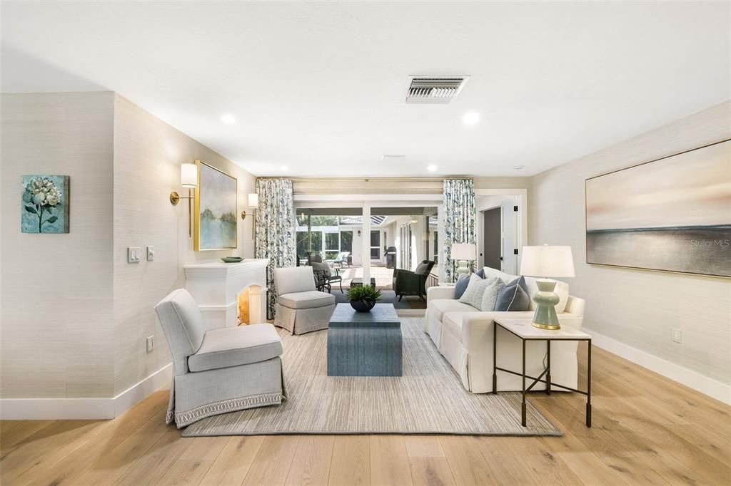 Living Room overlooking outdoor living area