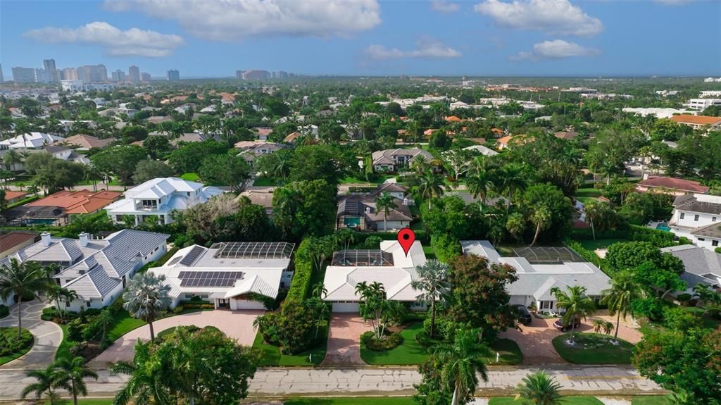 Front Aerial view looking to the North