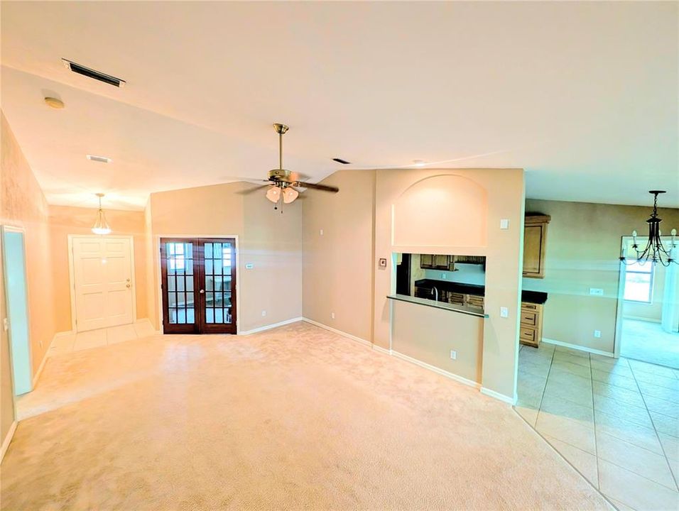 View towards kitchen from living area