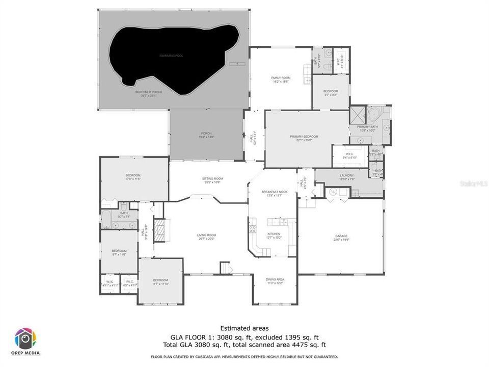 Activo con contrato: $570,000 (4 camas, 2 baños, 3359 Pies cuadrados)