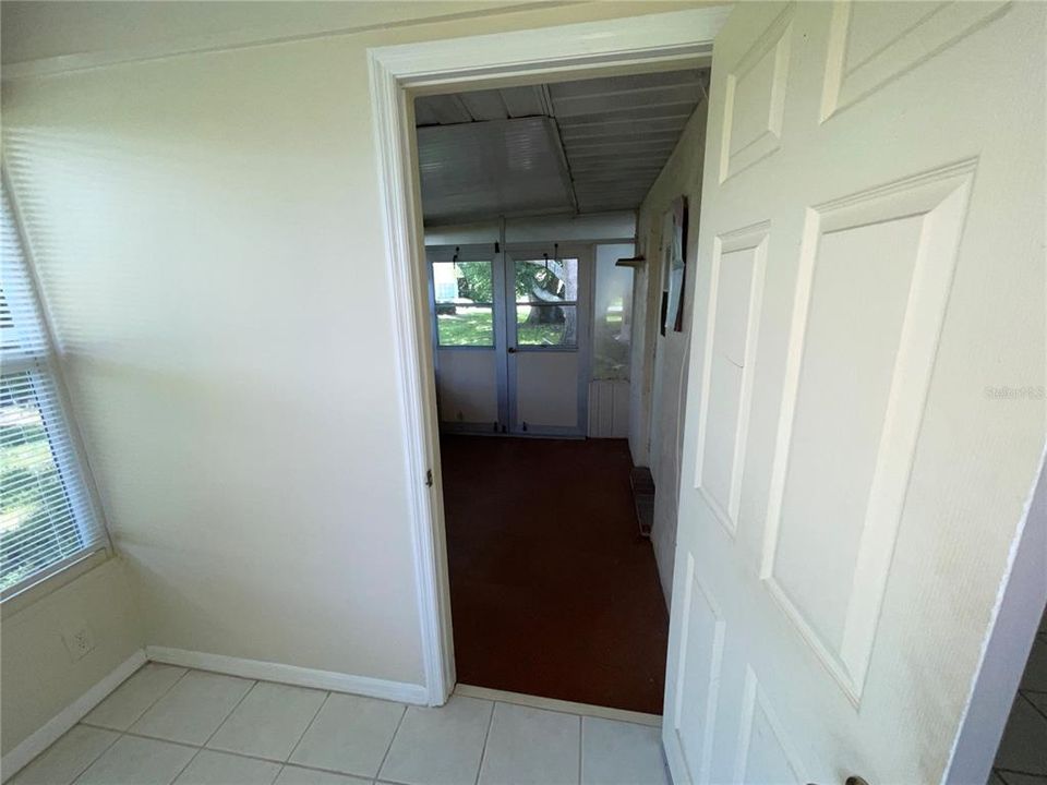 Enclosed patio w/double doors