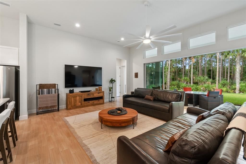 Family Room w/Sliders to Lanai & Views of Preserve