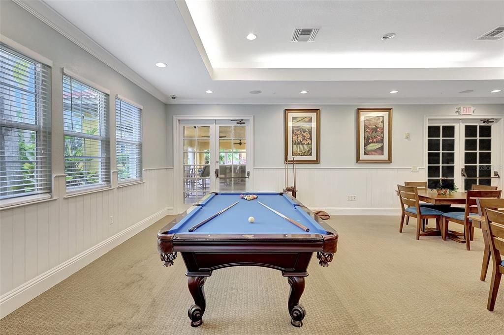 Billiard area in the community center