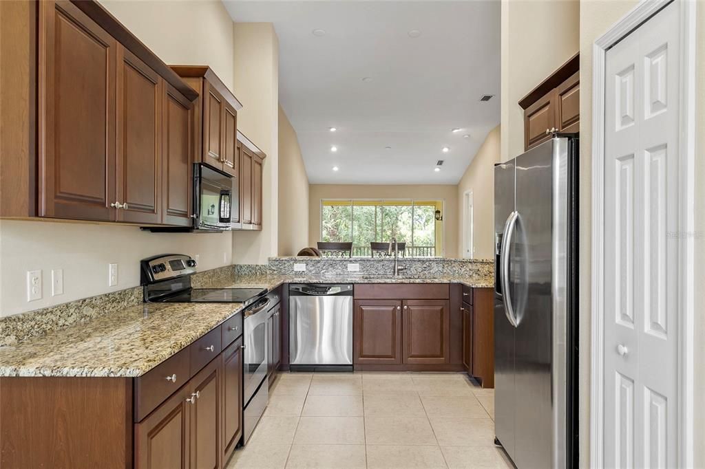 Large Kitchen with Stainless Appliances