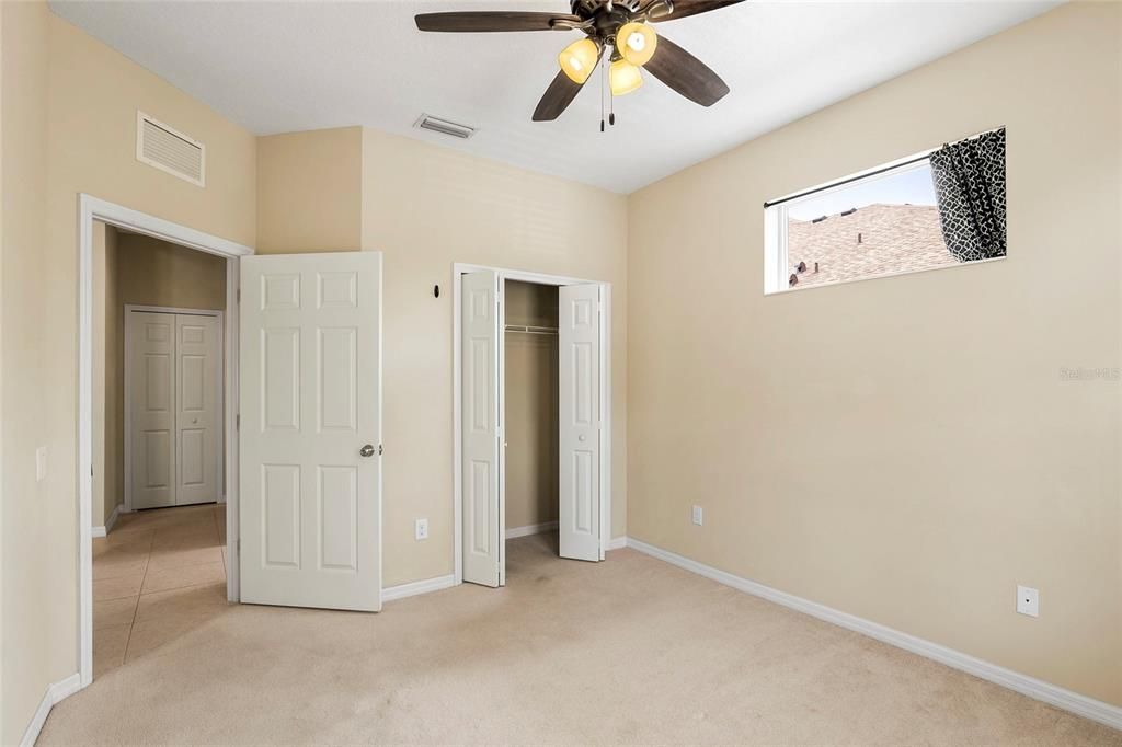 Bedroom 2 with Built-in Closet and extra window in end unit