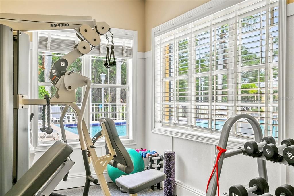 Fitness Center Over looking Pool