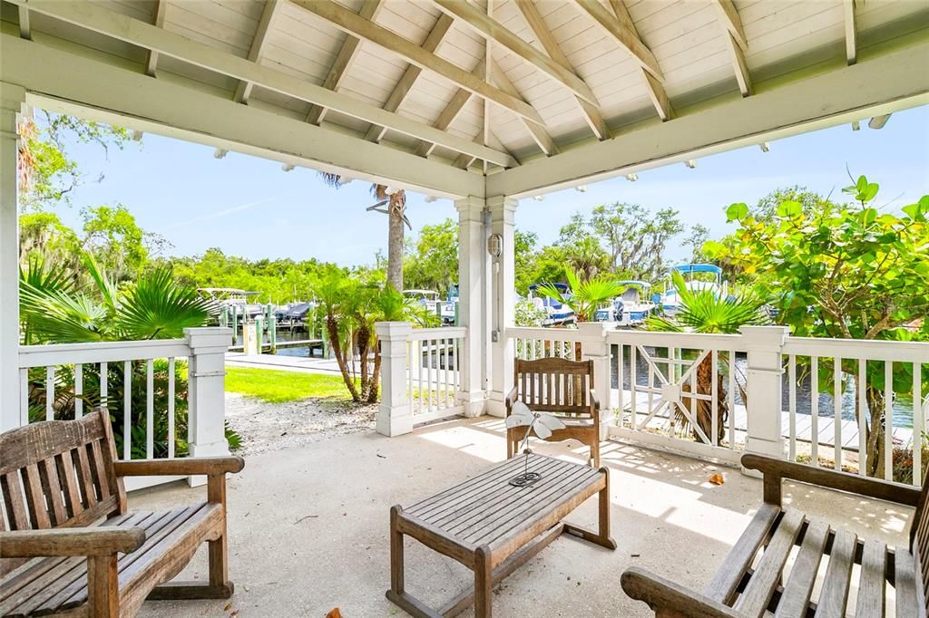 Gazebo by the boat docks