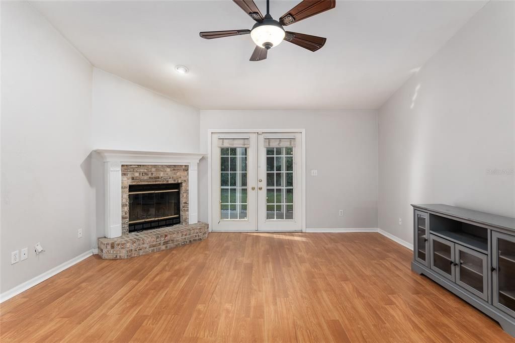 French doors that lead onto back porch