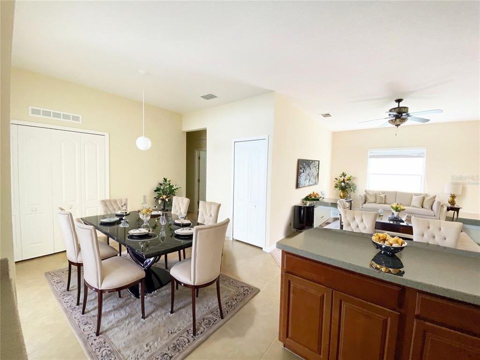 Dining room and breakfast nook virtually staged