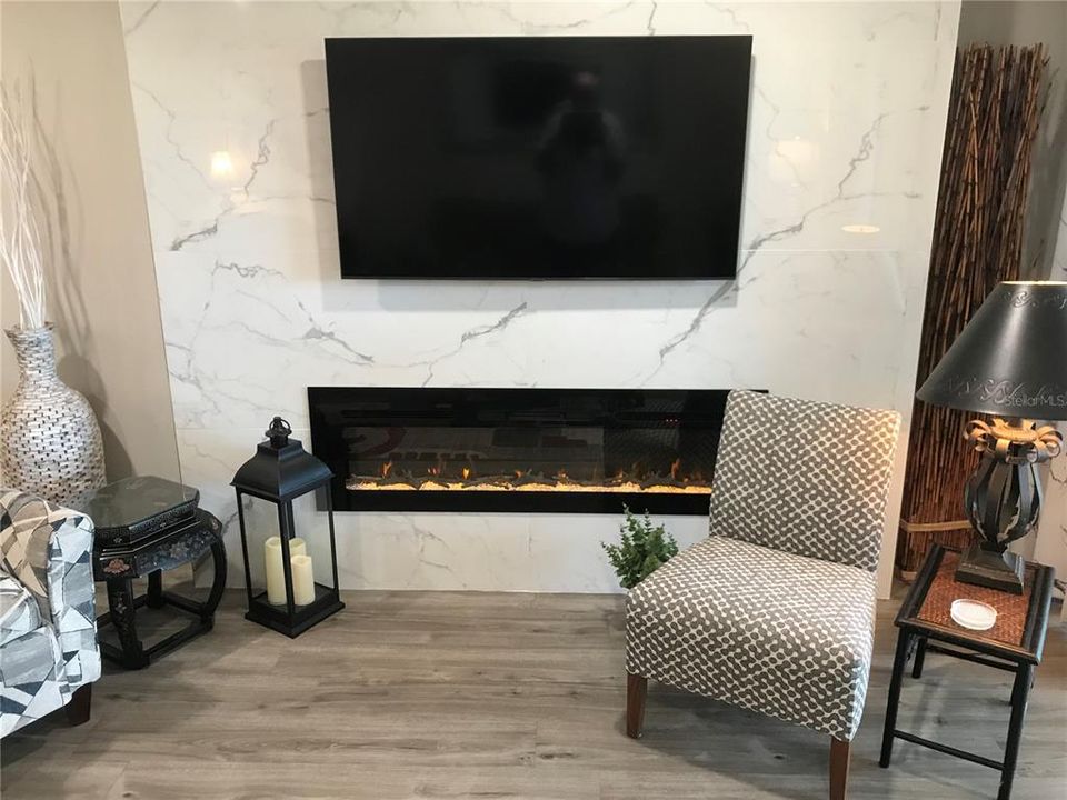 Living Room Fireplace w/ Color lighting and Heater