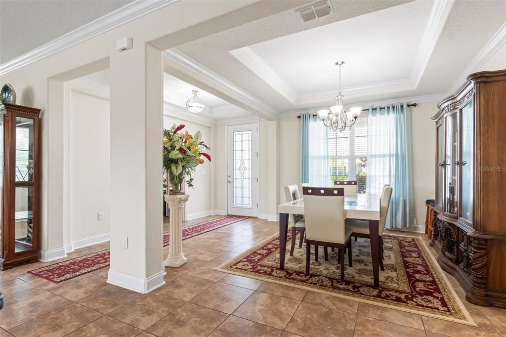 Formal dining room to left off the front door.