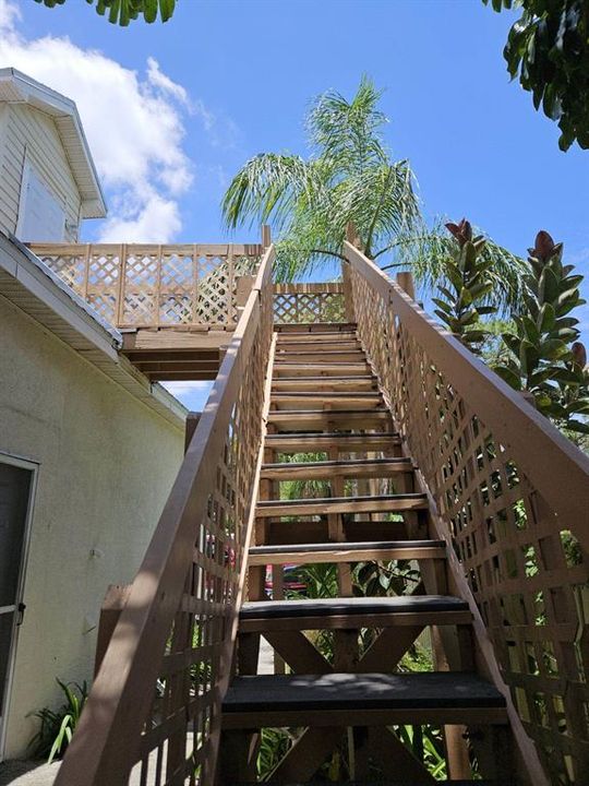 Private entry stairs to Primary Studio apartmnt