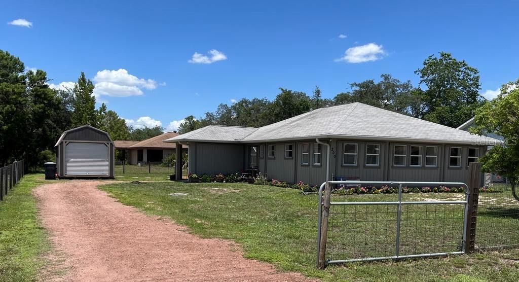 Front of house, long driveway!