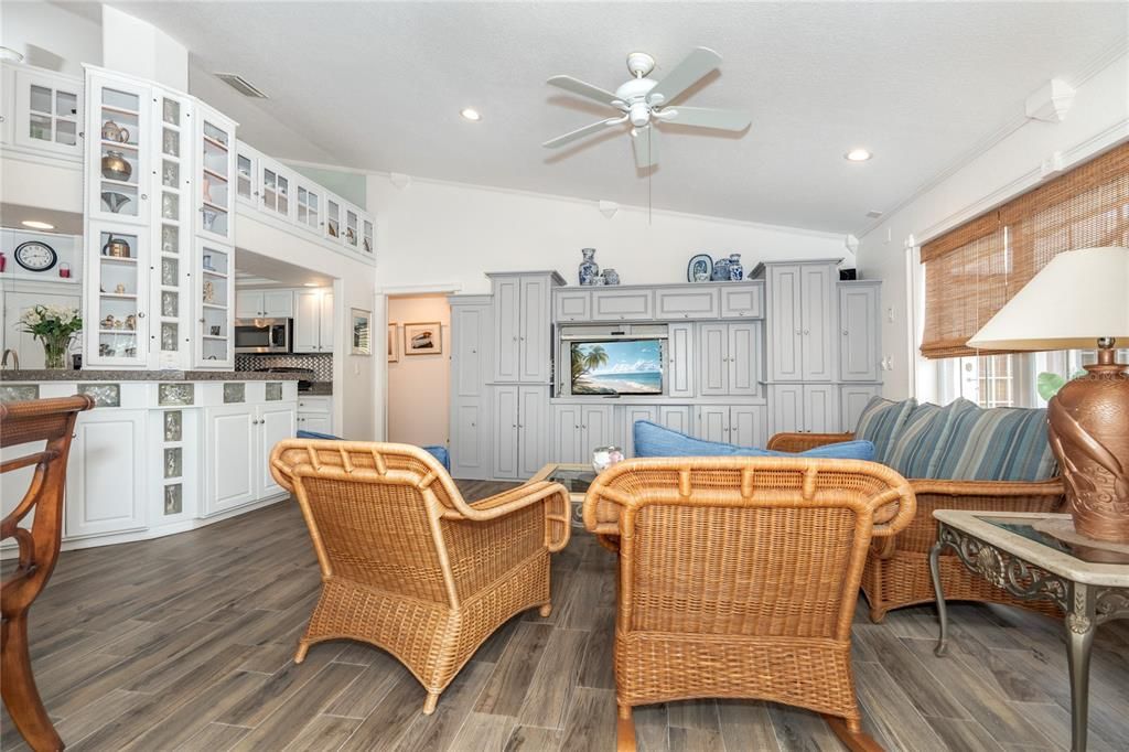 Great Room open to Kitchen and Dining Area