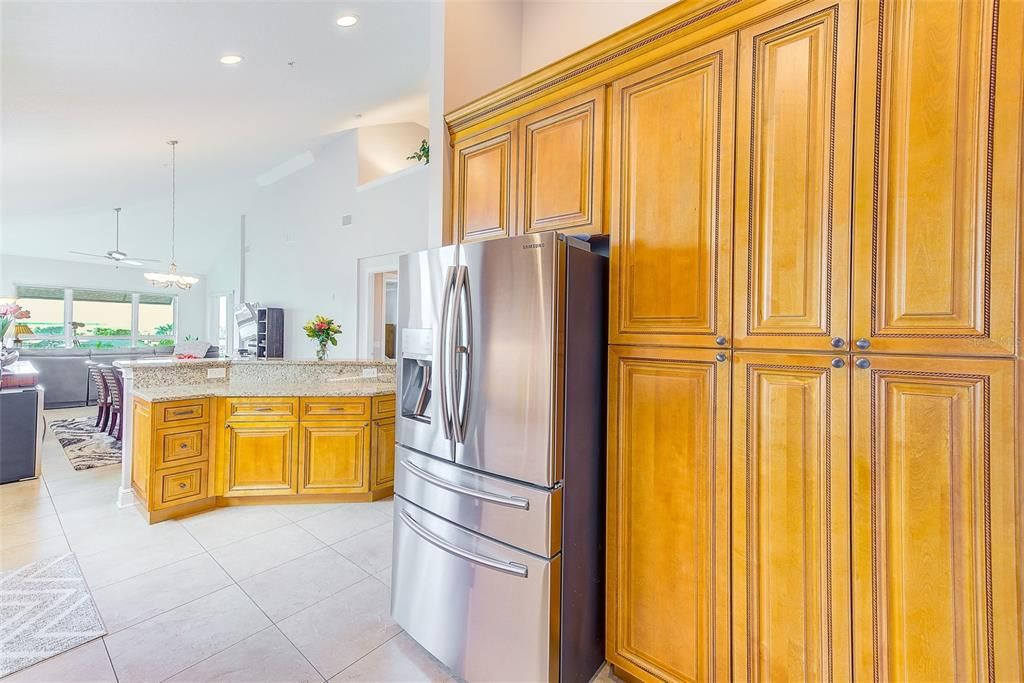 Kitchen with built in pantry