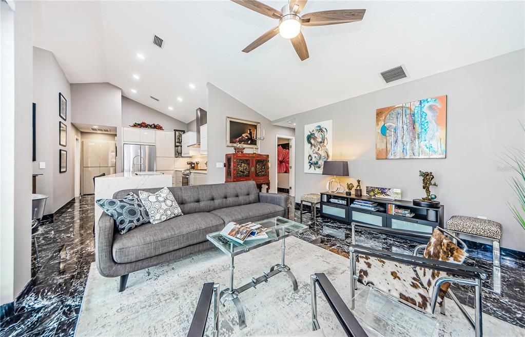 Family Room and Kitchen