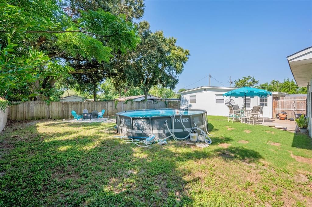 Large 2-year-old 17' Diameter Pool that is 4' Deep, with a sand filter, robotic cleaner!!