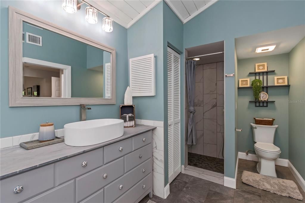 Primary Bathroom with Sunken Shower