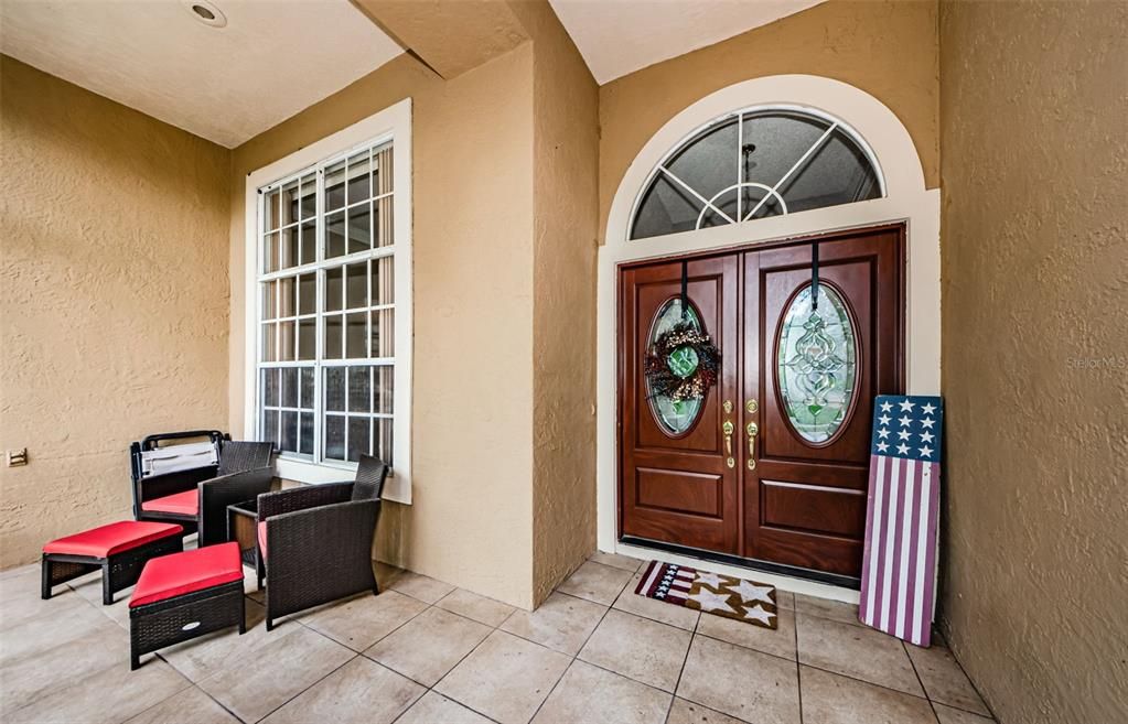 Front Porch and Double Door Entry