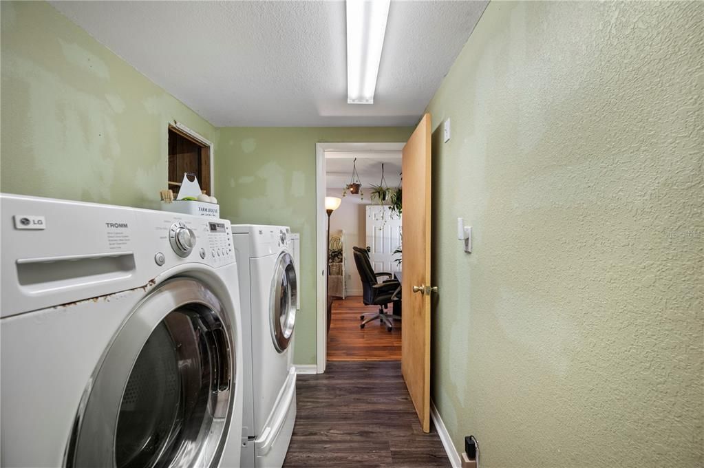 Laundry room & entry into In-law Suite