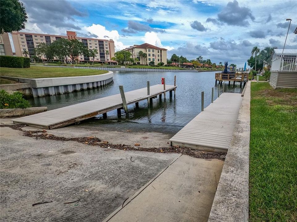 Community private boat ramp