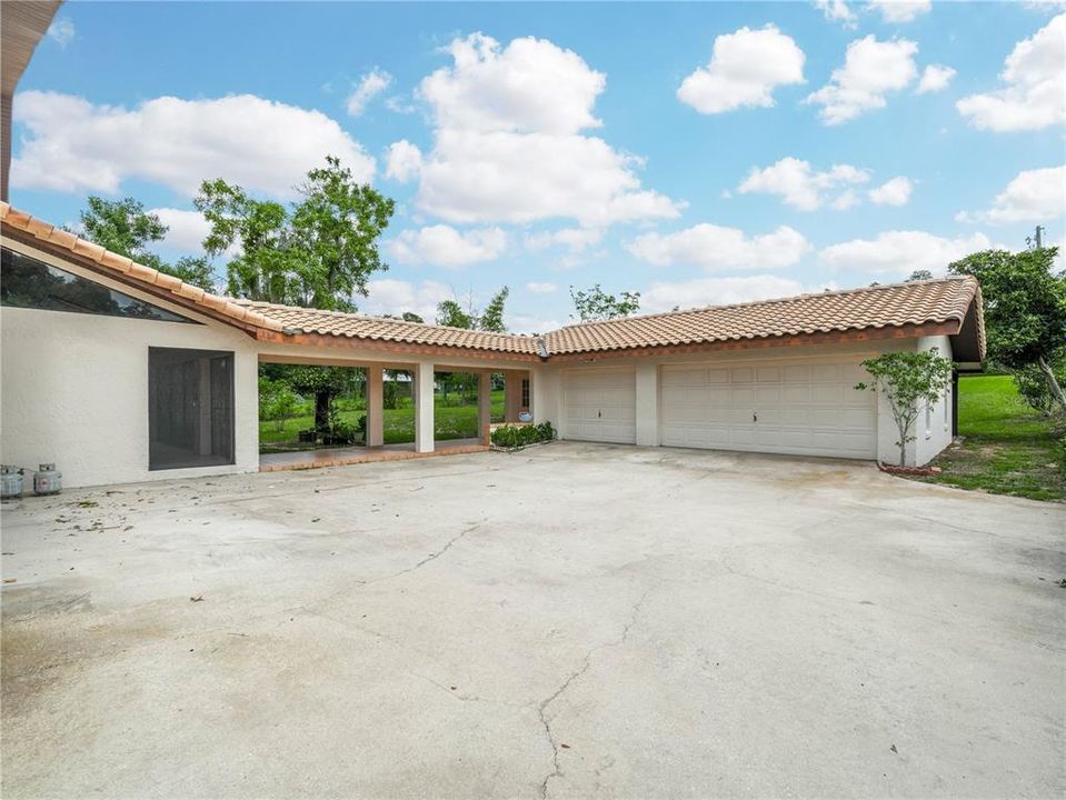 3 Car Garage and workshop area