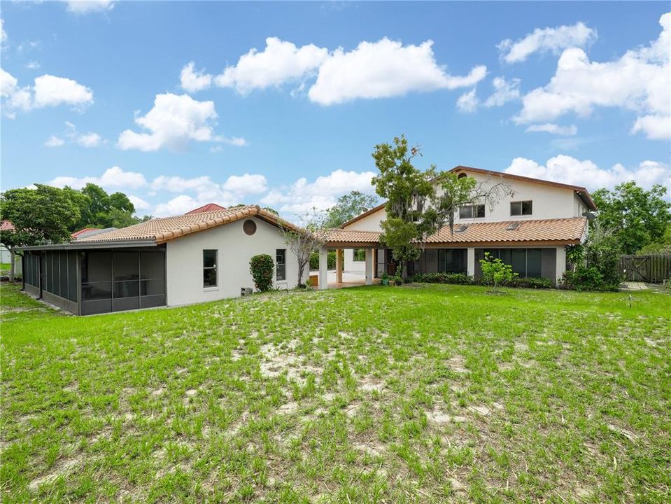 Backyard with room fro a pool and or playground