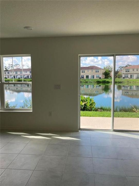 Water view from living room