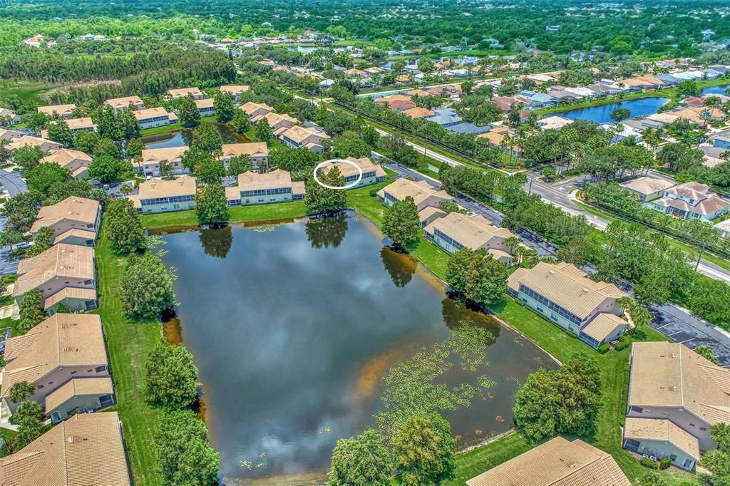 Aerial of lake