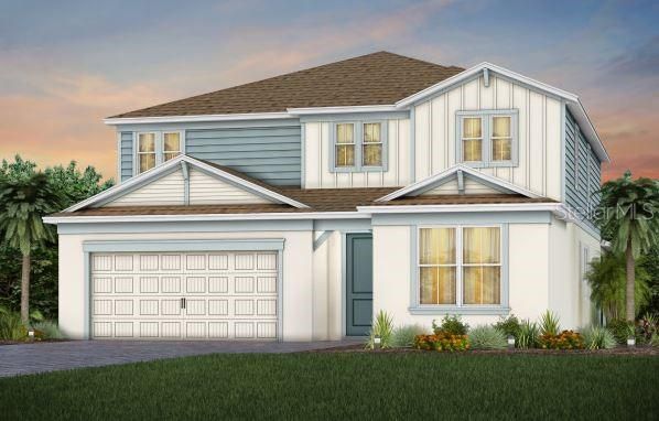 Exterior Design. Artistic rendering for this new construction home. Pictures are for illustrative purposes only. Elevations, colors and options may vary.