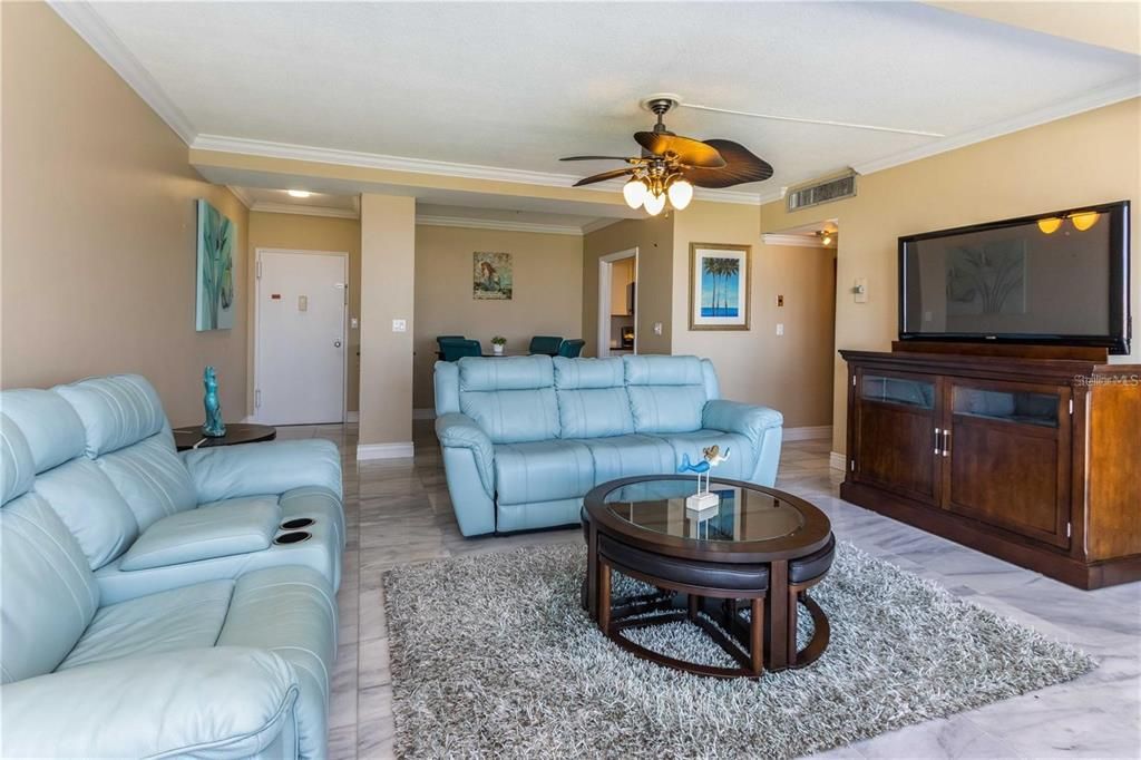 LIVING ROOM/ DINING AREA BY KITCHEN