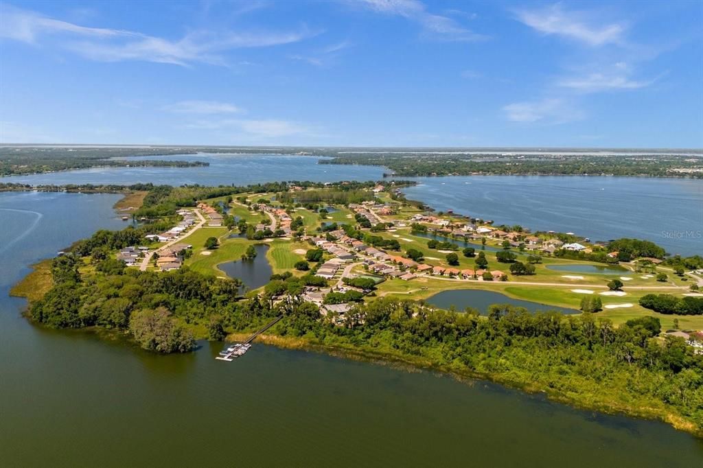 Deer Island with Lake Dora and Lake Beauclair in view