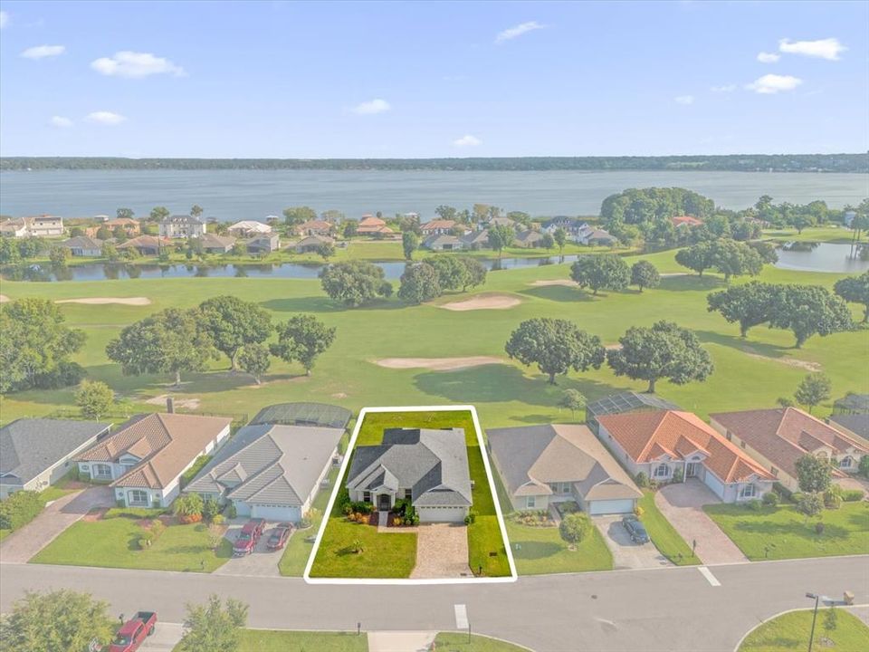 View of house with Lake Dora in view