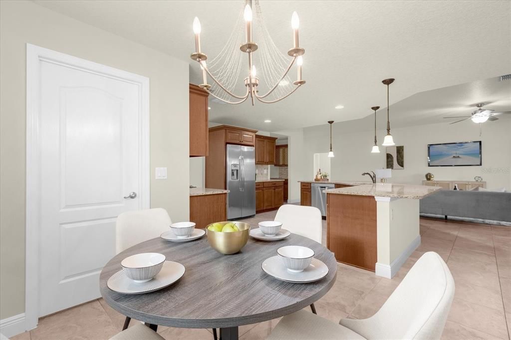 Breakfast nook and kitchen