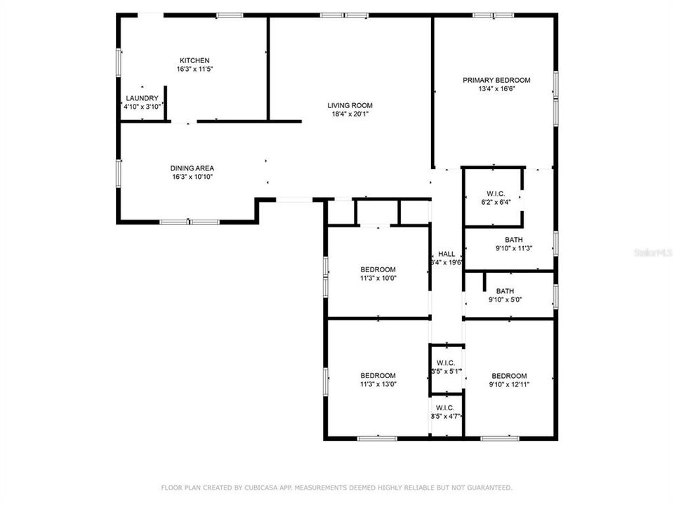 Floor plan - check out the size of the rooms!