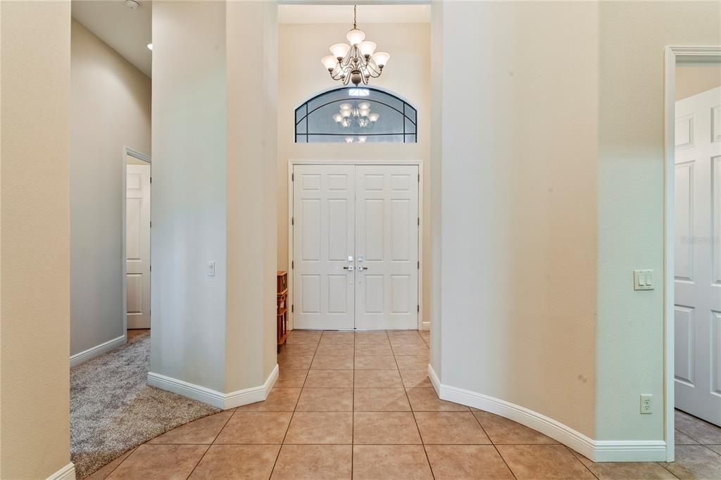 Entrance inside the Home through the Turret with a 12 foot ceiling