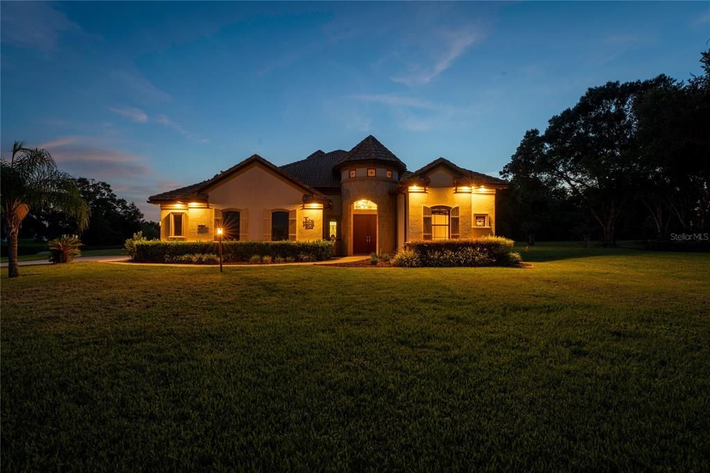 Custom Lighting under the roof line