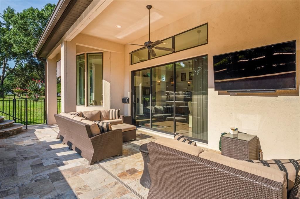 Patio under cover can be another lounging area.