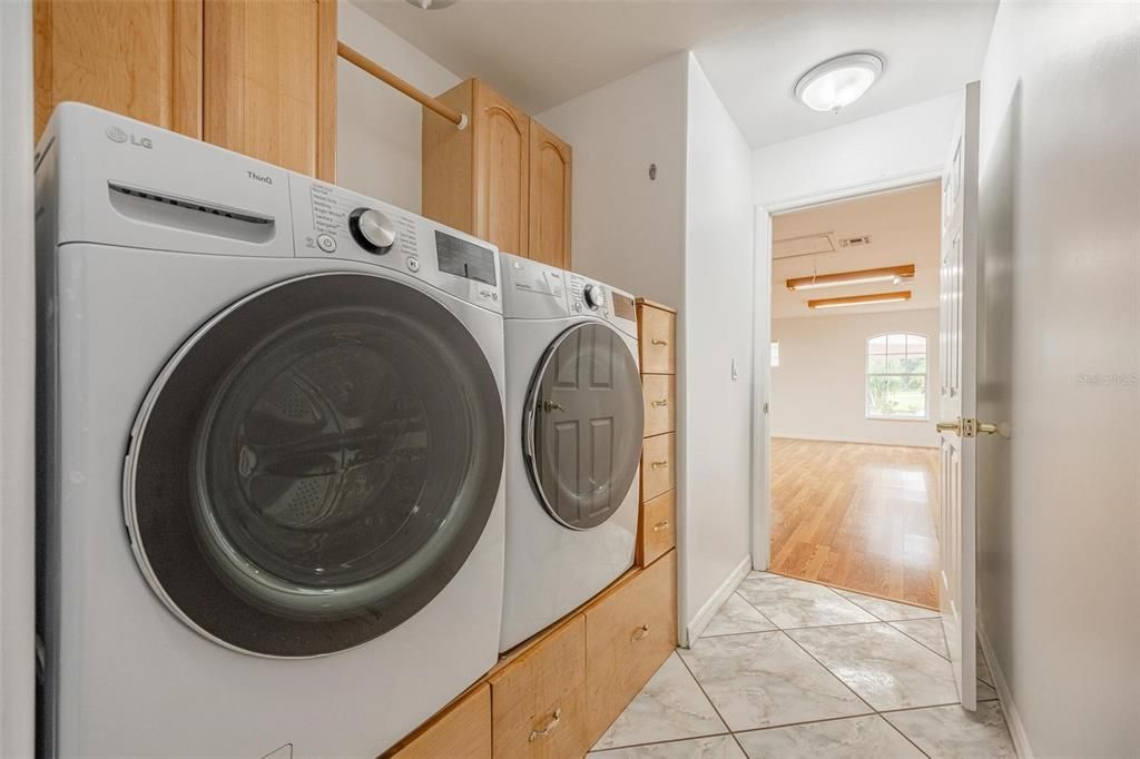 Laundry hallway to family room/game room