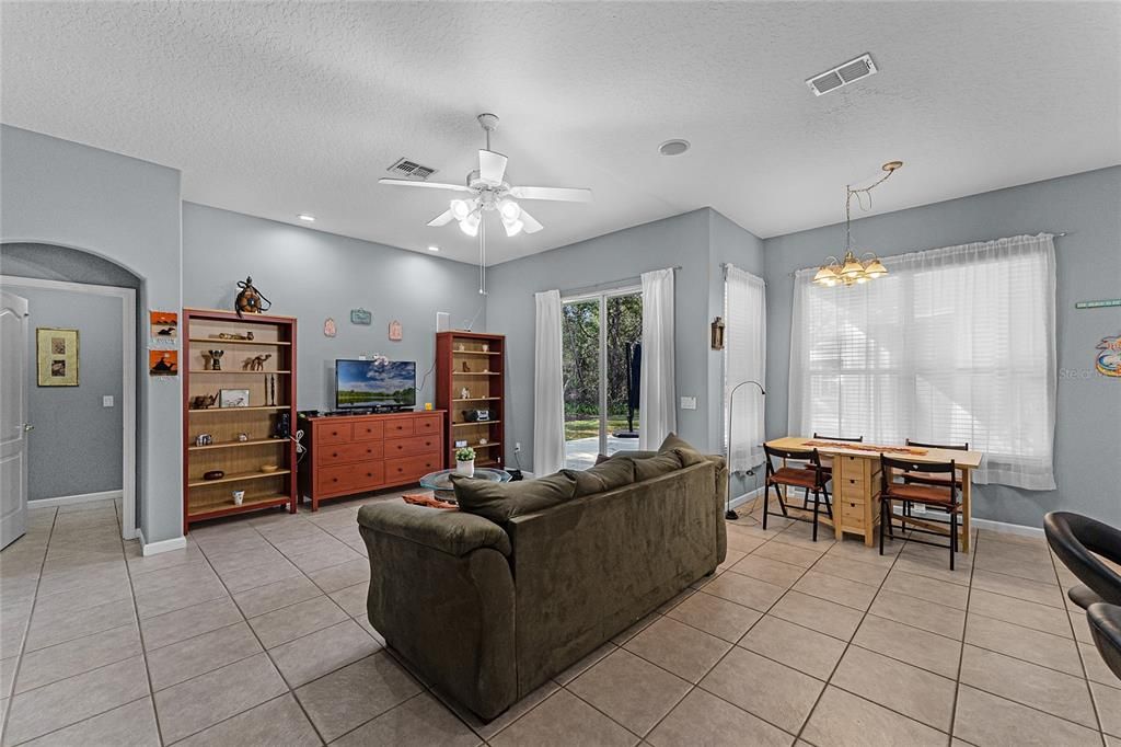 Kitchen overlooking the family room