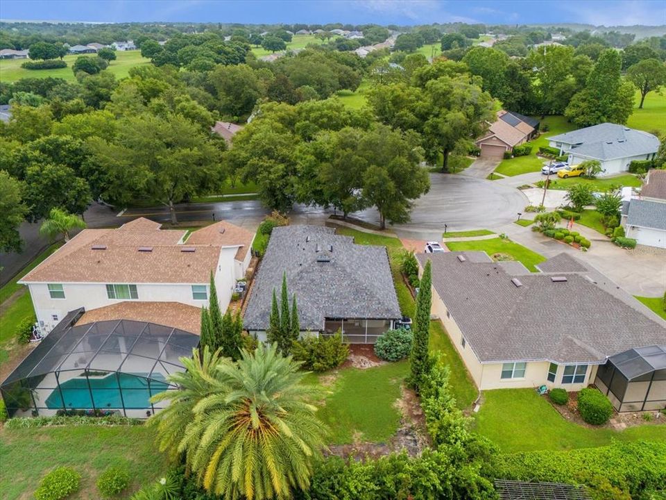 Aerial view of the Backyard