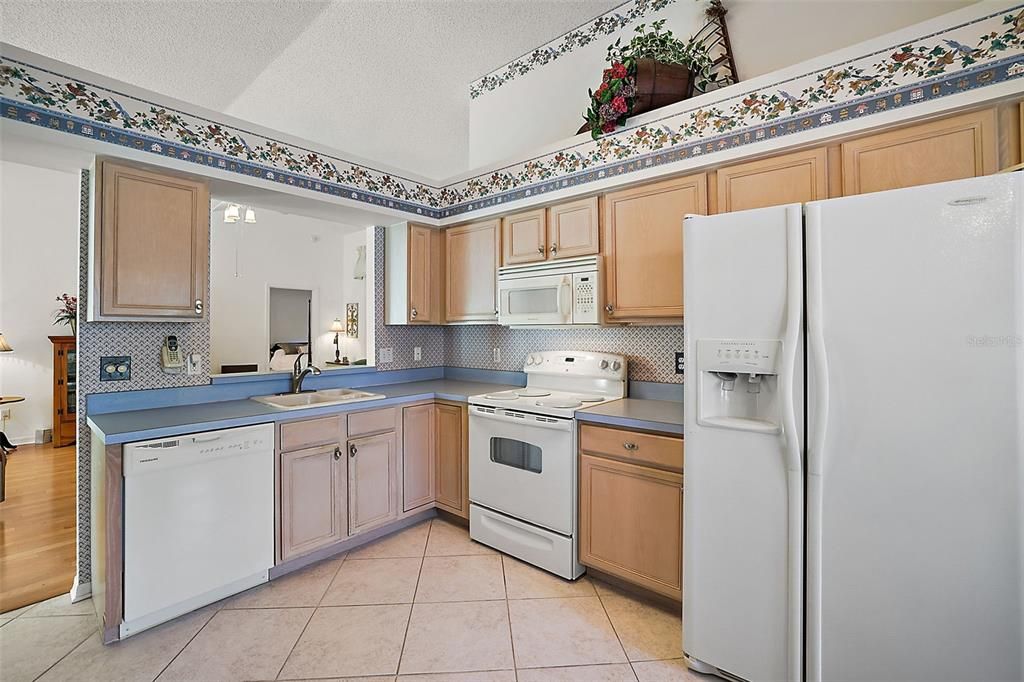 Plenty of counter space and cabinets