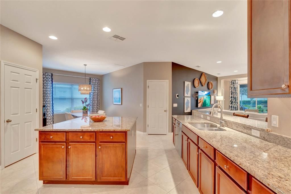 Kitchen Island - two pantries