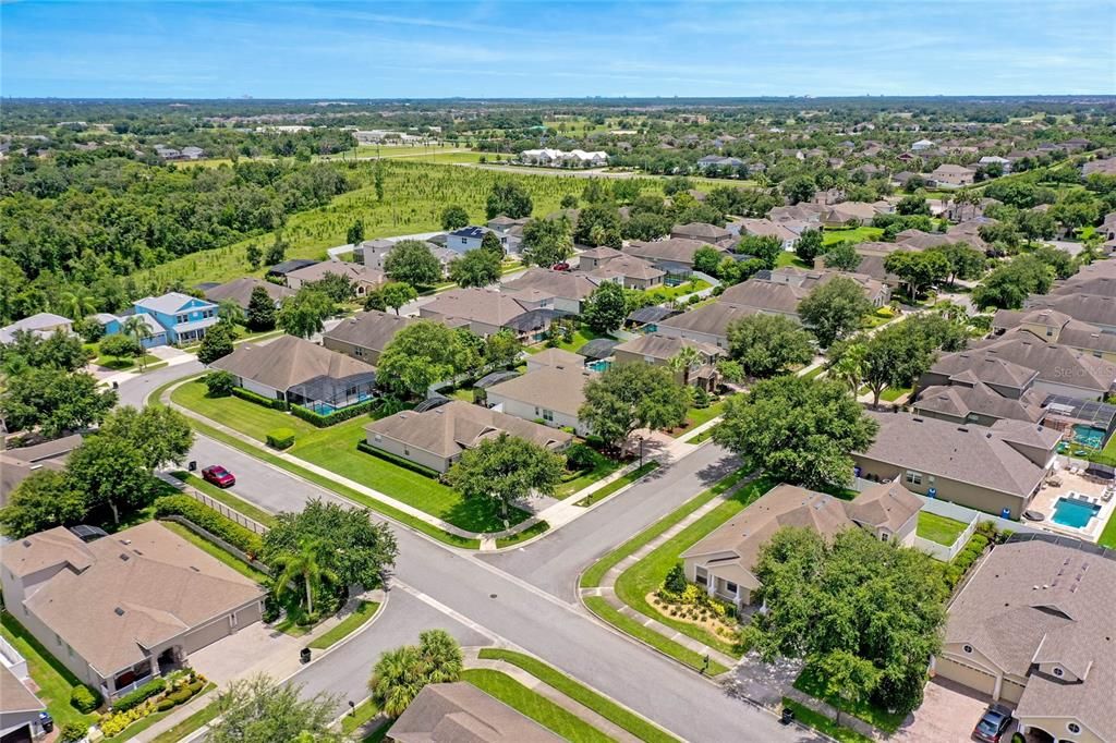 Aerial front of home