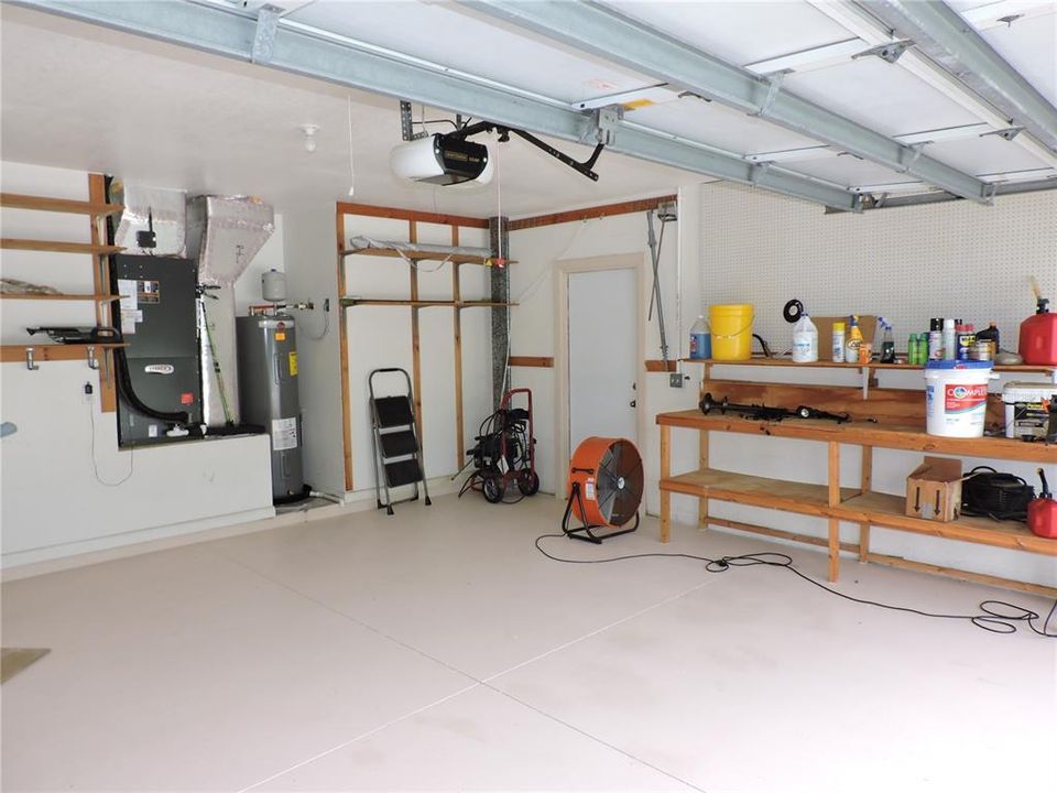 Double car Garage with work bench