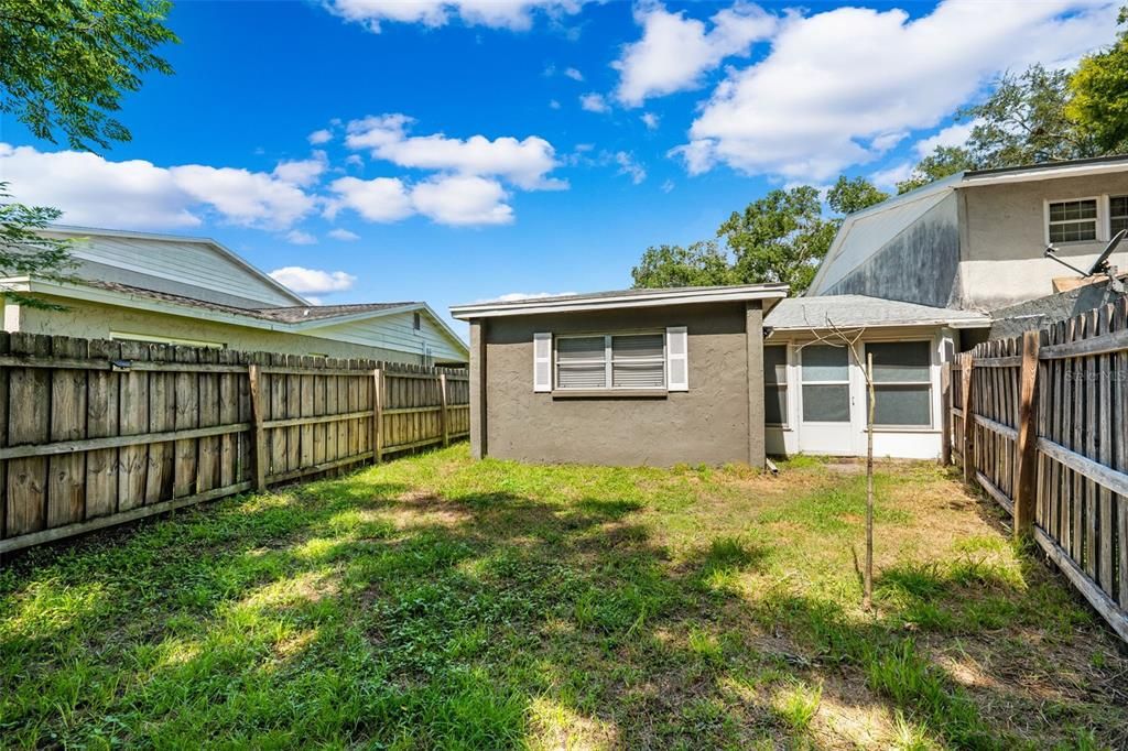 Yard facing house