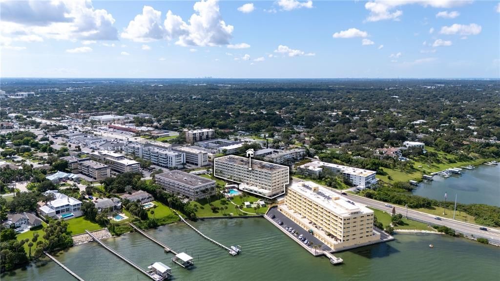 Aerial view of community