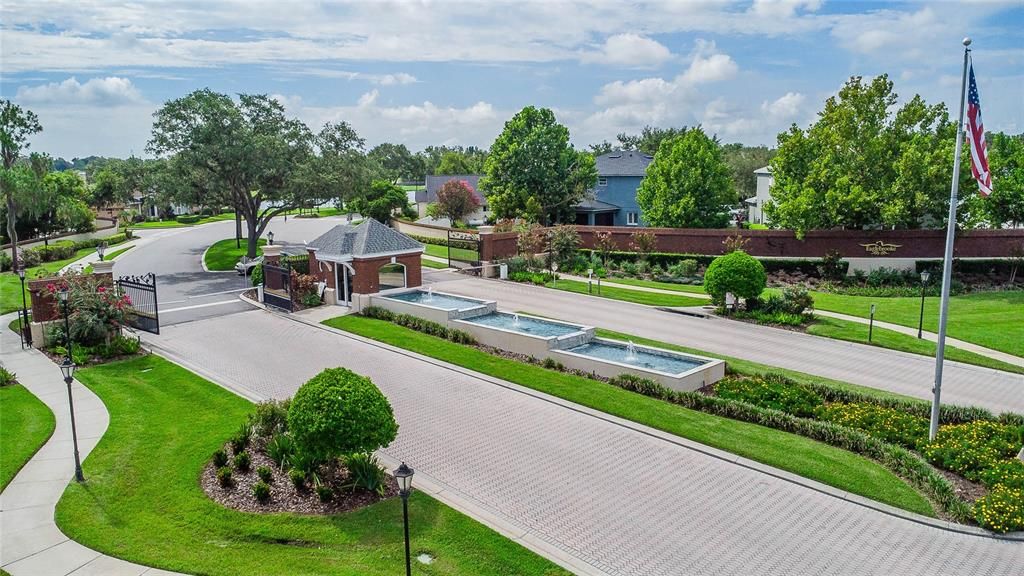 Eaglebrooke community entrance.  The beauty of this neighborhood is impressive.