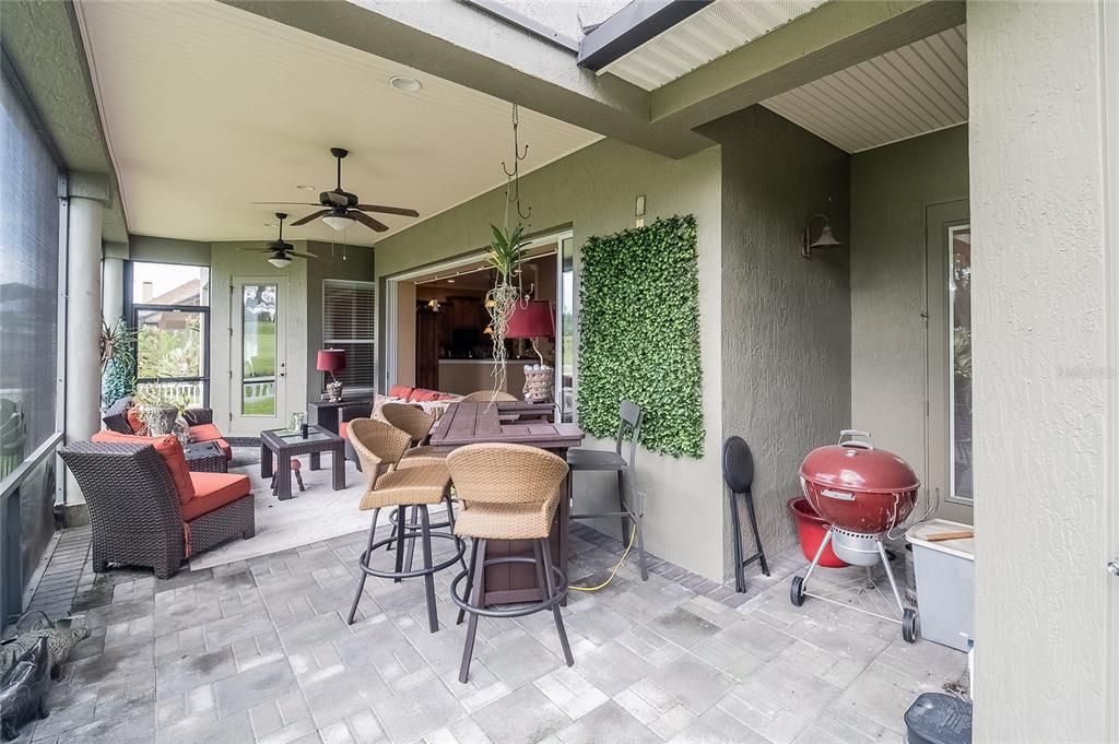 Great outdoor space with entry to full bath for quick clean ups.