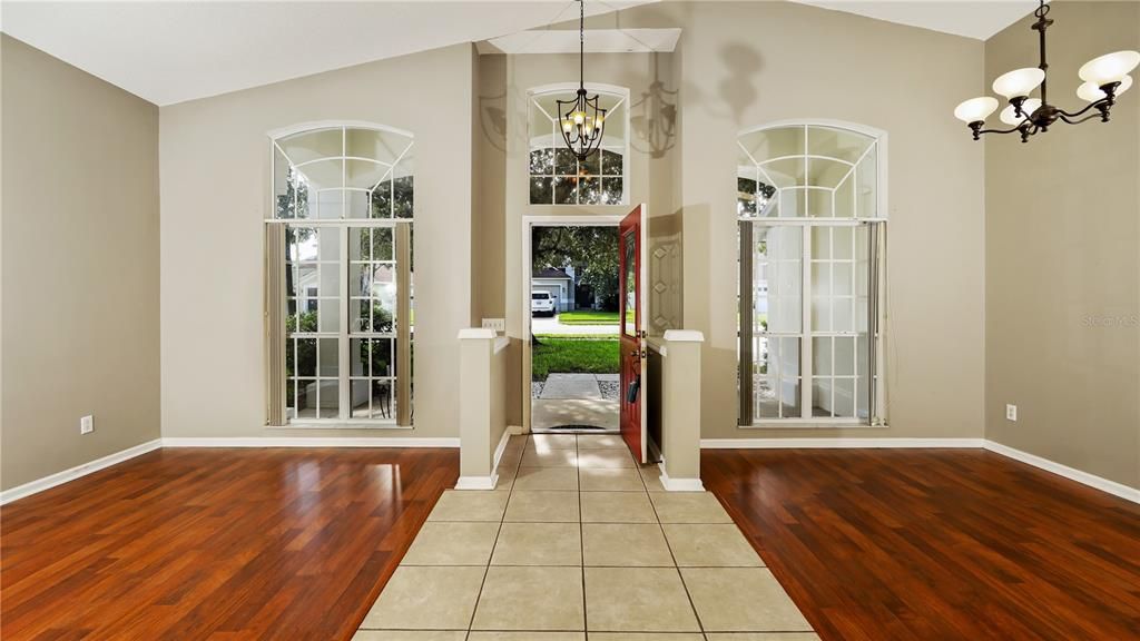 Formal Living Room, Dining Room and Entrance Foyer as seen from the Living Room!